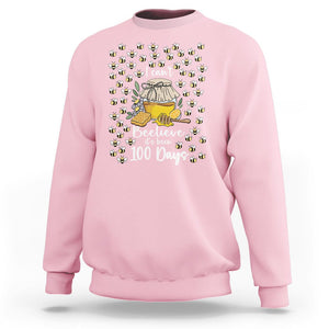 100th Day Of School Sweatshirt I Can't Beelieve It is 100 Days Smarter Funny Bee TS09 Light Pink Printyourwear