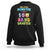 100th Day Of School Sweatshirt This Little Monster is 100 Days Smarter TS09 Black Printyourwear