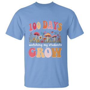 100th Day Of School T Shirt 100 Days Watching My Student Grow Teacher TS09 Carolina Blue Printyourwear