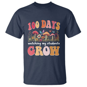 100th Day Of School T Shirt 100 Days Watching My Student Grow Teacher TS09 Navy Printyourwear