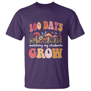 100th Day Of School T Shirt 100 Days Watching My Student Grow Teacher TS09 Purple Printyourwear