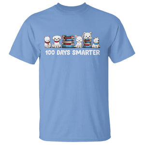 100th Day Of School T Shirt 101 Days Smarter Cute Dog Puppy TS09 Carolina Blue Printyourwear