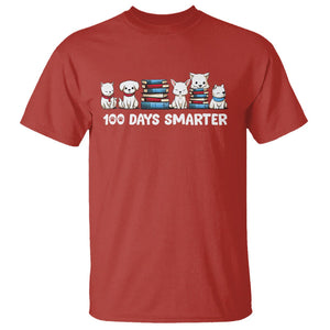 100th Day Of School T Shirt 101 Days Smarter Cute Dog Puppy TS09 Red Printyourwear