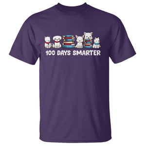 100th Day Of School T Shirt 101 Days Smarter Cute Dog Puppy TS09 Purple Printyourwear