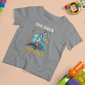 100th Day Of School T Shirt For Kid 100 Days Smarter Outer Space Magic Book TS09 Sport Gray Printyourwear