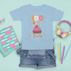 100th Day Of School T Shirt For Kid 100 Days Sprinkled With Fun Cupcake Donut TS09 Light Blue Printyourwear