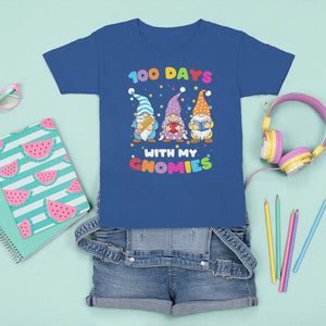 100th Day Of School T Shirt For Kid 100 Days With My Gnomies Smarter TS09 Royal Blue Printyourwear