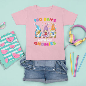 100th Day Of School T Shirt For Kid 100 Days With My Gnomies Smarter TS09 Light Pink Printyourwear