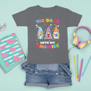 100th Day Of School T Shirt For Kid 100 Days With My Gnomies Smarter TS09 Charcoal Printyourwear