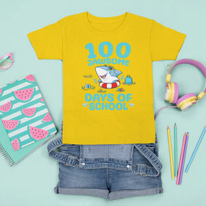 100th Day Of School T Shirt For Kid 100 Jawsome Days Funny Shark TS09 Daisy Printyourwear