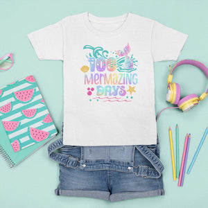 100th Day Of School T Shirt For Kid 100 Mermazing Days Mermaid TS09 White Printyourwear