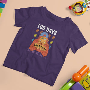 100th Day Of School T Shirt For Kid 101 Days Smarter Cool Bigfoot Sasquatch TS09 Purple Printyourwear