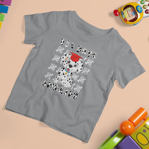 100th Day Of School T Shirt For Kid 101 Days Smarter Cute Dalmatian Dog TS09 Sport Gray Printyourwear