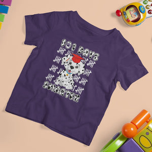 100th Day Of School T Shirt For Kid 101 Days Smarter Cute Dalmatian Dog TS09 Purple Printyourwear