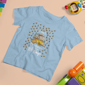 100th Day Of School T Shirt For Kid I Can't Beelieve It is 100 Days Smarter Funny Bee TS09 Light Blue Printyourwear