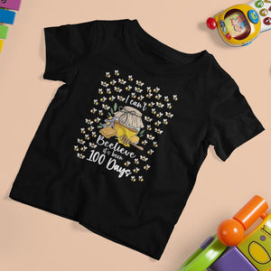 100th Day Of School T Shirt For Kid I Can't Beelieve It is 100 Days Smarter Funny Bee TS09 Black Printyourwear