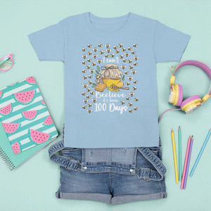 100th Day Of School T Shirt For Kid I Can't Beelieve It is 100 Days Smarter Funny Bee TS09 Light Blue Printyourwear