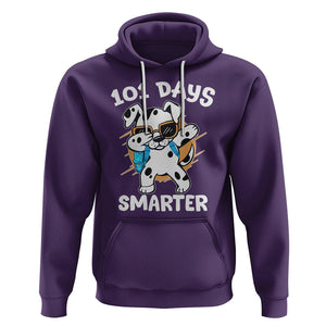 101 Days of School Dalmatian Dog Hoodie Dabbing 101 Days Smarter TS02 Purple Printyourwear