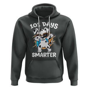 101 Days of School Dalmatian Dog Hoodie Dabbing 101 Days Smarter TS02 Dark Heather Printyourwear