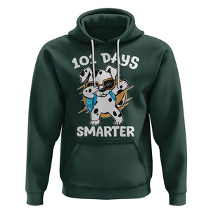 101 Days of School Dalmatian Dog Hoodie Dabbing 101 Days Smarter TS02 Dark Forest Green Printyourwear