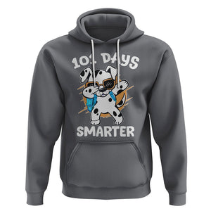 101 Days of School Dalmatian Dog Hoodie Dabbing 101 Days Smarter TS02 Charcoal Printyourwear