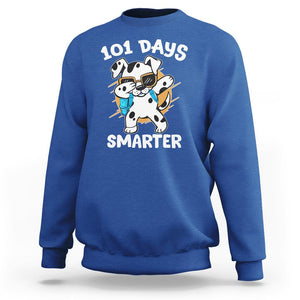 101 Days of School Dalmatian Dog Sweatshirt Dabbing 101 Days Smarter TS02 Royal Blue Printyourwear