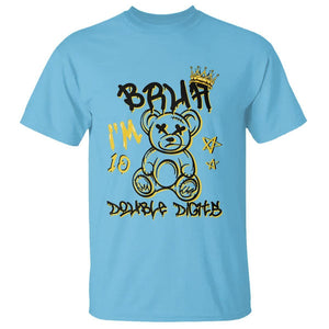 10th Birthday T Shirt Bruh I'm Double Digits 10 Years Old Kid TS11 Sky Print Your Wear