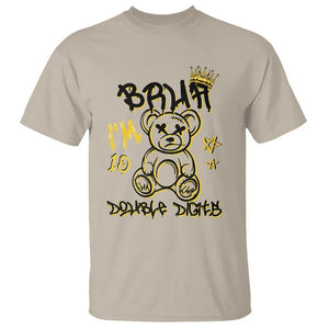 10th Birthday T Shirt Bruh I'm Double Digits 10 Years Old Kid TS11 Sand Print Your Wear