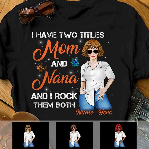 Personalized Rock Titles Mom Grandma T Shirt CTM Youth Custom - Printyourwear