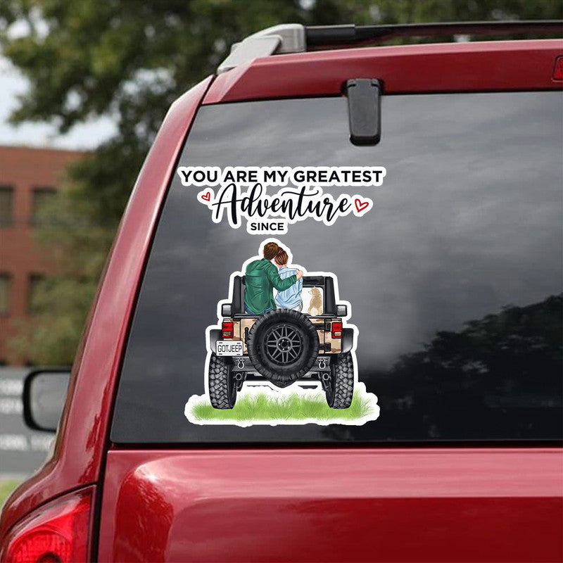 Personalized JP Decal You Are My Greatest Adventure and Dog s CTM package 13x13cm Custom - Printyourwear