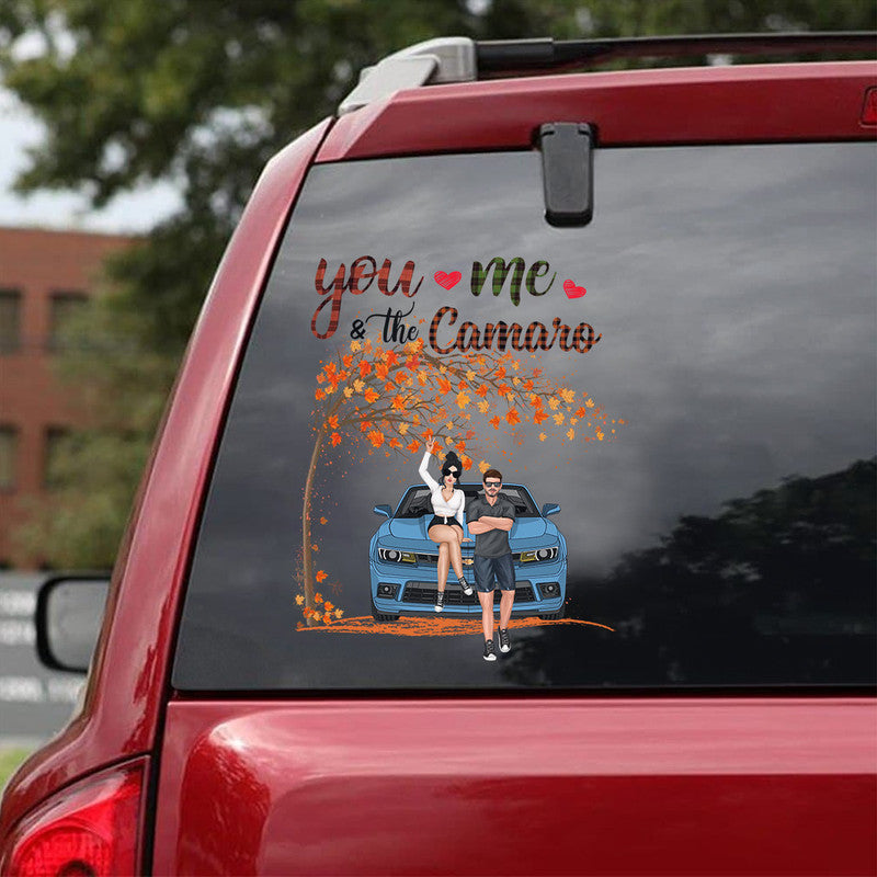 Personalized JP Decal You Me and The Camaro Fall Vibes CTM package 13x13cm Custom - Printyourwear