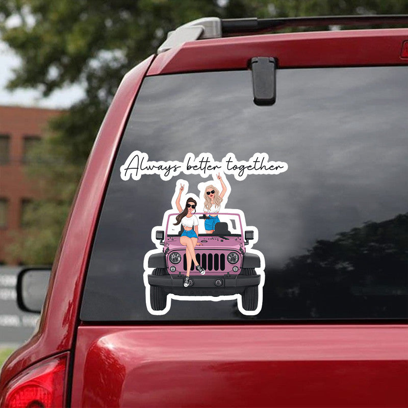 Personalized JP Decal Always Better Together JP Girls CTM package 13x13cm Custom - Printyourwear