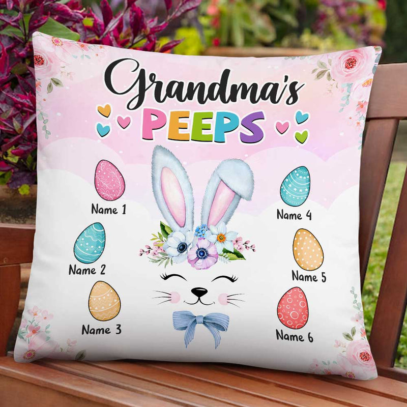 Easter Personalized Easter Grandma Peeps Pillow Cover NO.1 CTM One Size Custom - Printyourwear