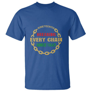 1865 T Shirt Juneteenth Breaking Every Chain TS01 Royal Blue Printyourwear