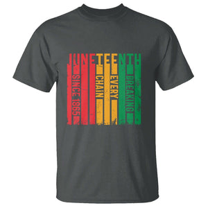 1865 T Shirt Juneteenth Breaking Every Chain TS01 Dark Heather Printyourwear