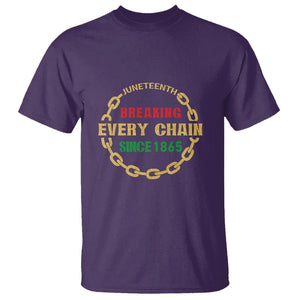 1865 T Shirt Juneteenth Breaking Every Chain TS01 Purple Printyourwear