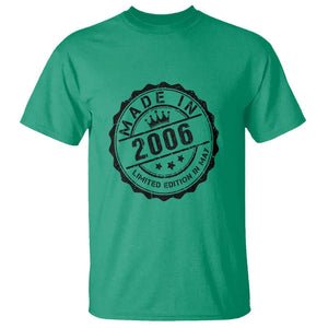 18th Birthday T Shirt Made In 2006 Limited Edition In May 18 Years Old Kid TS11 Irish Green Print Your Wear