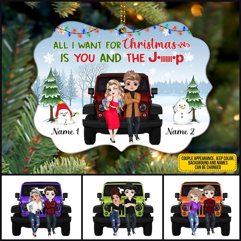Personalized JP Christmas Ornaments All I Want For Is You and The JP 2 CTM Ornament Custom - Printyourwear