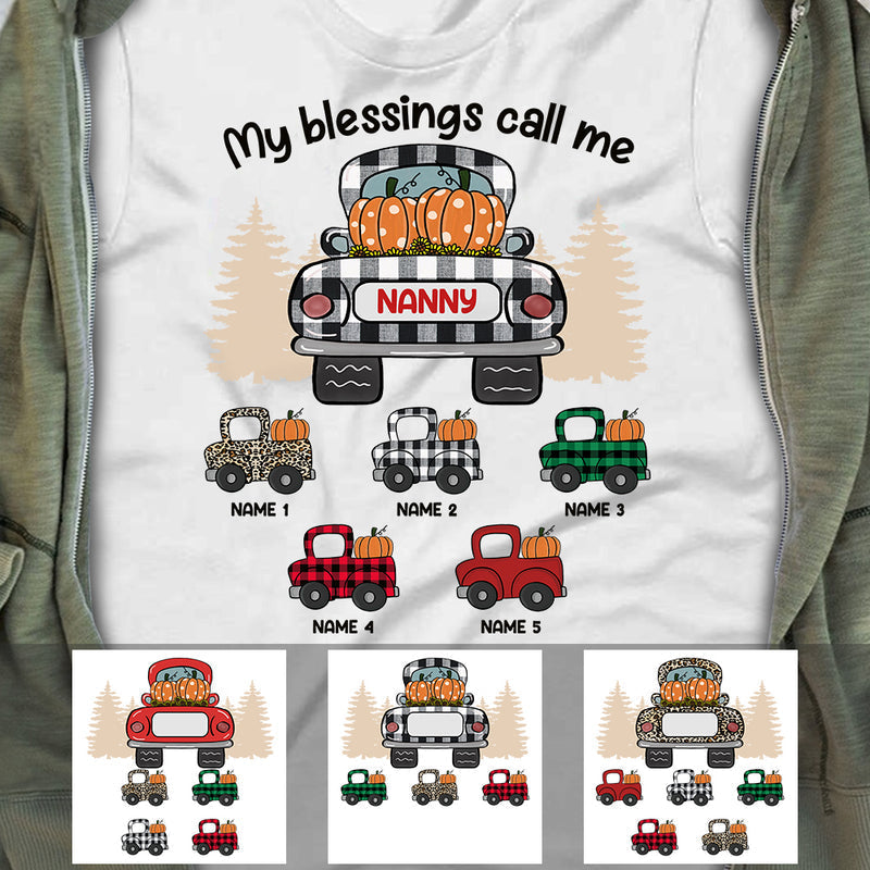 Personalized Thanksgiving Day Grandma T Shirt with Truck CTM Youth Custom - Printyourwear