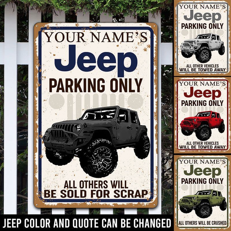 Personalized JP Metal Sign JP Parking All Other Will Be Sold For Scrap CTM One Size 24x18 inch (60.96x45.72 cm) Custom - Printyourwear