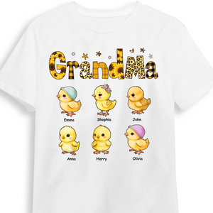 Easter Personalized Grandma T Shirt Chicks CTM Custom - Printyourwear