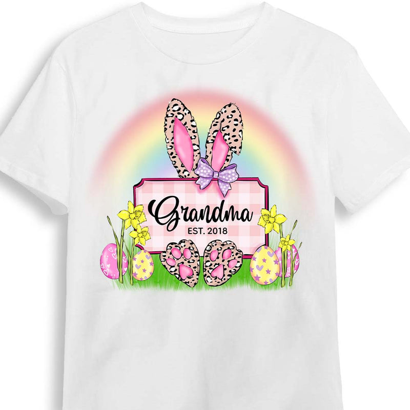 Easter Personalized Grandma Easter Bunny T Shirt CTM Youth Custom - Printyourwear