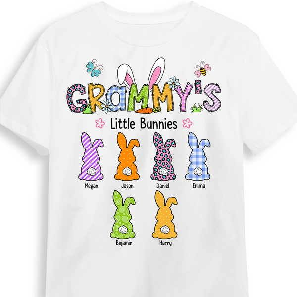 Easter Personalized Grandmas Nanas Moms Mimis Little Bunnies T Shirt CTM