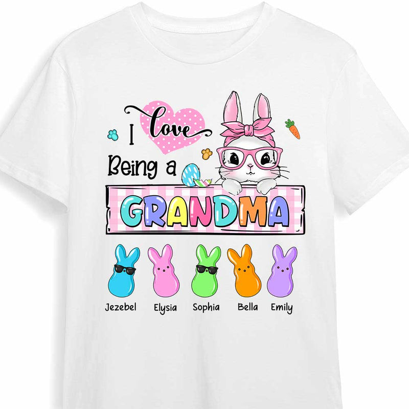 Easter Personalized I Love Being A Grandma Easter Bunny T Shirt CTM Youth Custom - Printyourwear