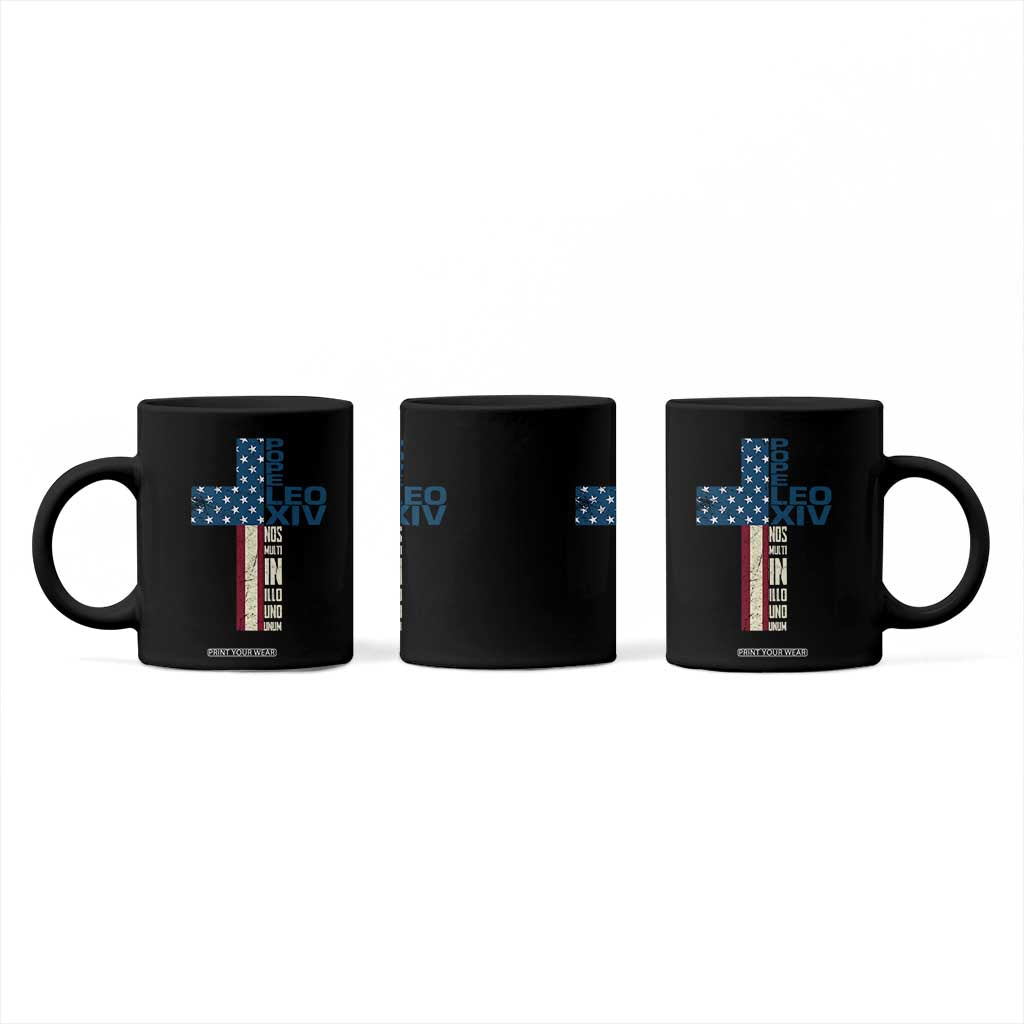 267th Pope Leo XIV Coffee Mug Nos Multi In Illo Uno Unum American Cross TS02 Print Your Wear