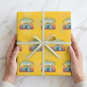 3 Days Later Christian Resurrection Wrapping Paper Roll Funny Easter Jesus Meme TS14 Yellow Print Your Wear