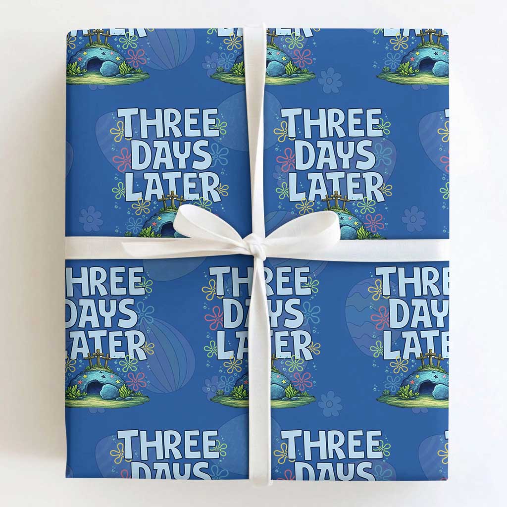3 Days Later Wrapping Paper Roll Funny Easter Christian TS14 Royal Blue Print Your Wear