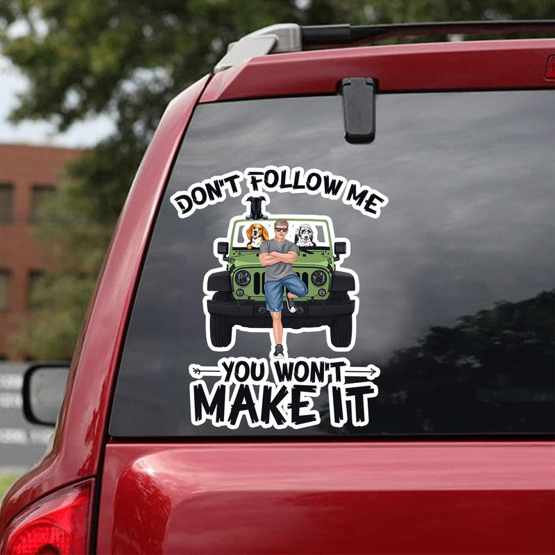 Personalized JP Decal Dont Follow Me You Wont Make It JP Man CTM package 13x13cm Custom - Printyourwear