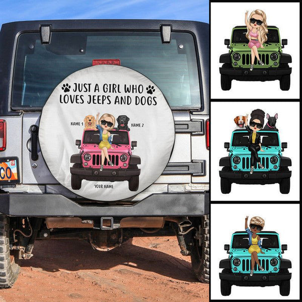 Custom Jeep Tire Cover With Camera Hole, Just A Girl Who Loves Jeeps