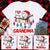 Custom Jeep Shirt I Love Being Nana Light Strings Snowman Grandma Shirt With Grandkids Name CTM Youth Custom - Printyourwear